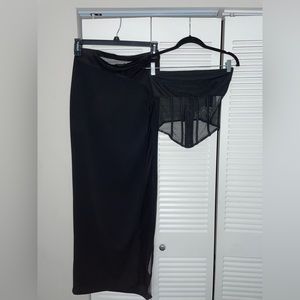 PrettyLittleThing Corset and Maxi Skirt Set NWT